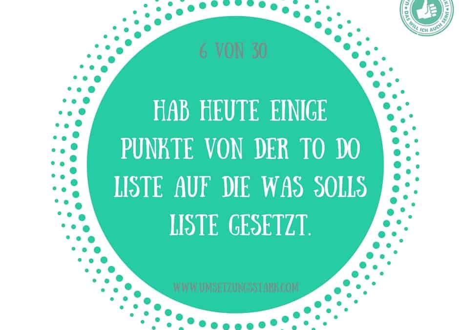 Deine Was soll´s Liste