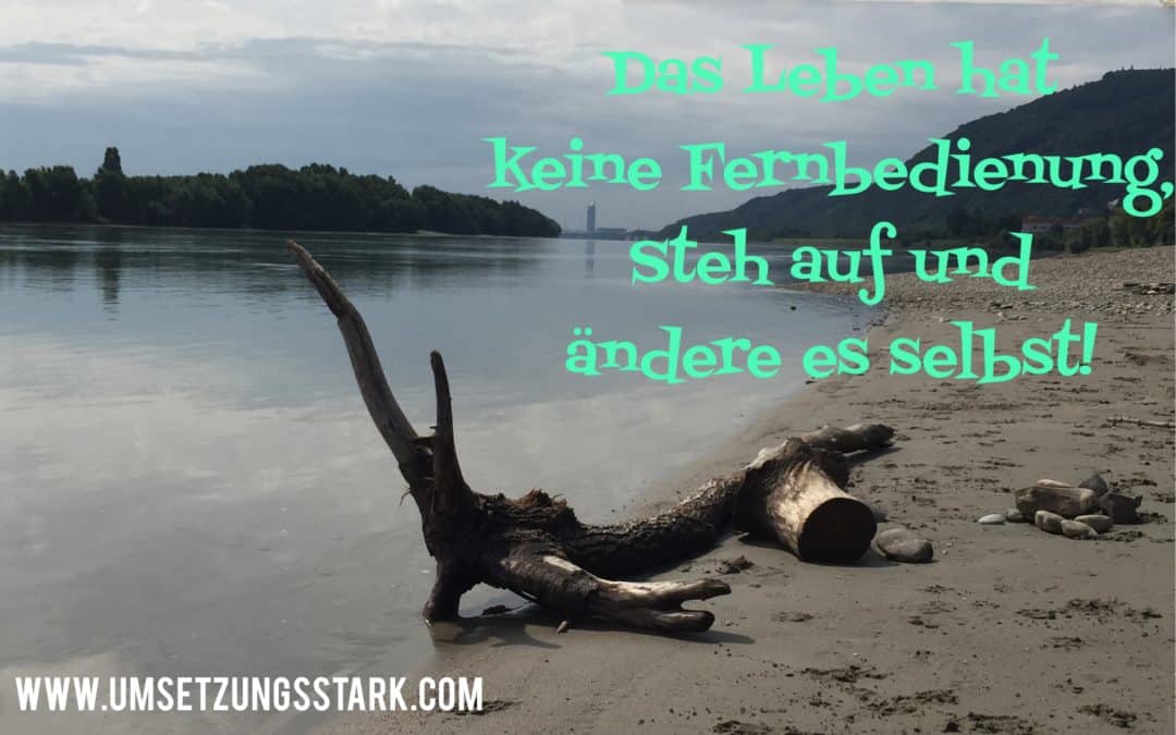 Das Leben hat keine Fernbedienung – steh auf und ändere es selbst!