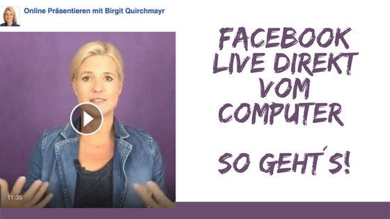 Facebook Live direkt vom Computer