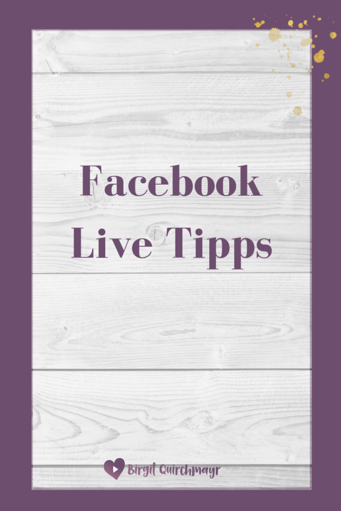 Facebook Live Tipps